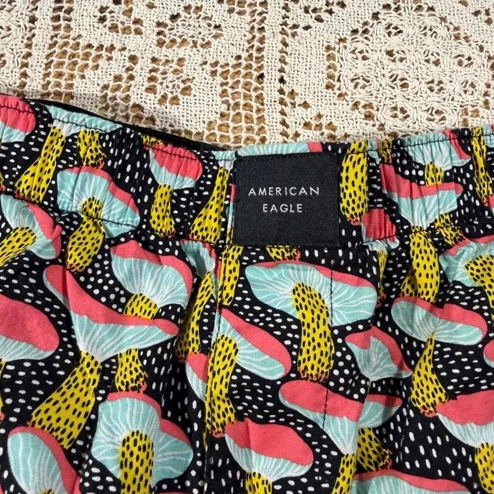 American Eagle multicoloured trippy mushroom boxer shorts sz L